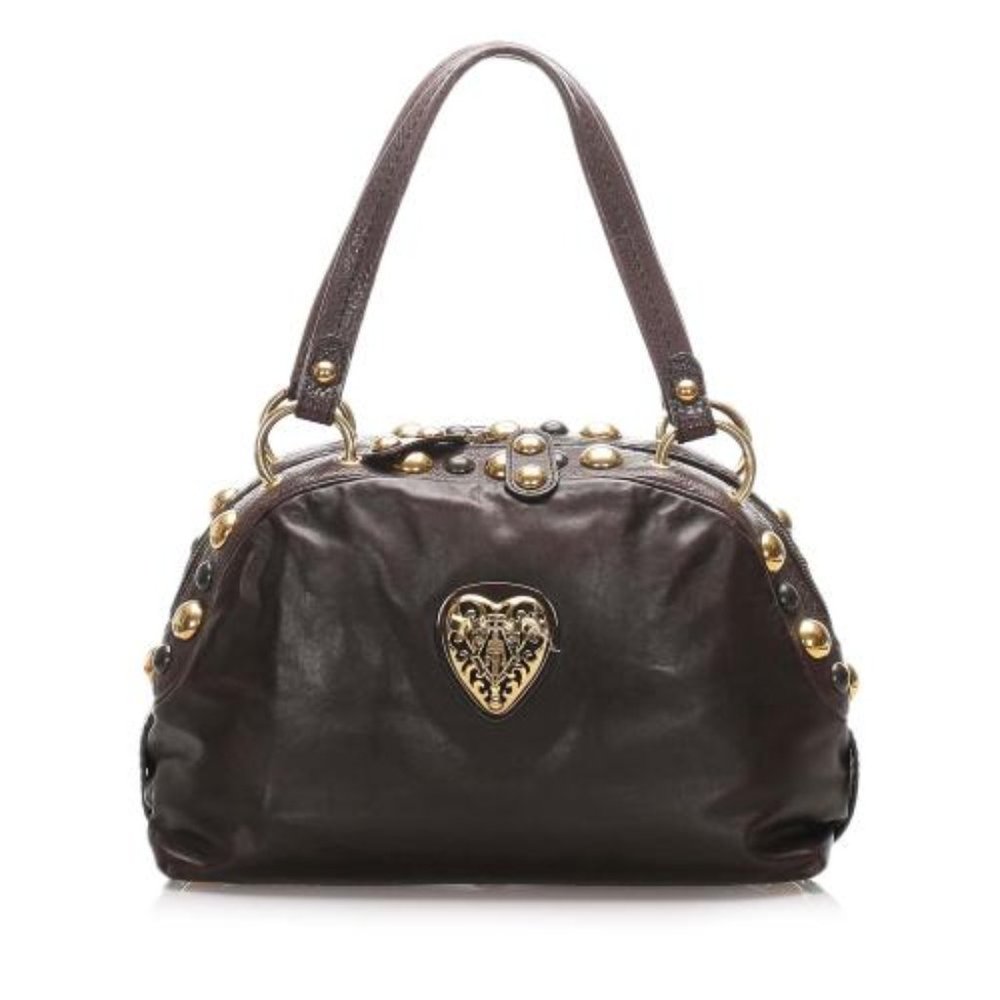 GUCCI STUDDED LEATHER BABOUSKA BAG - Price Drop